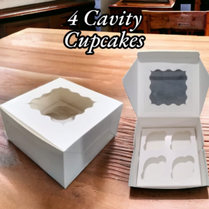 Cupcake Box - 4 Cavity Cupcake