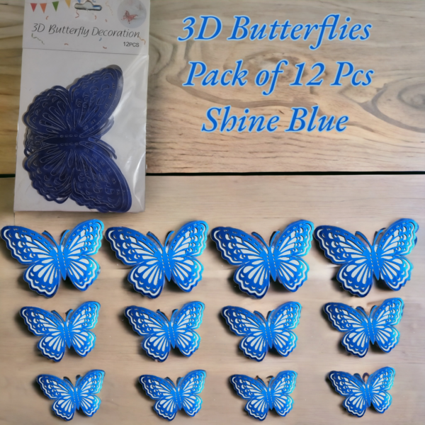 3D Butterflies Pack of 12 Pcs - Image 2