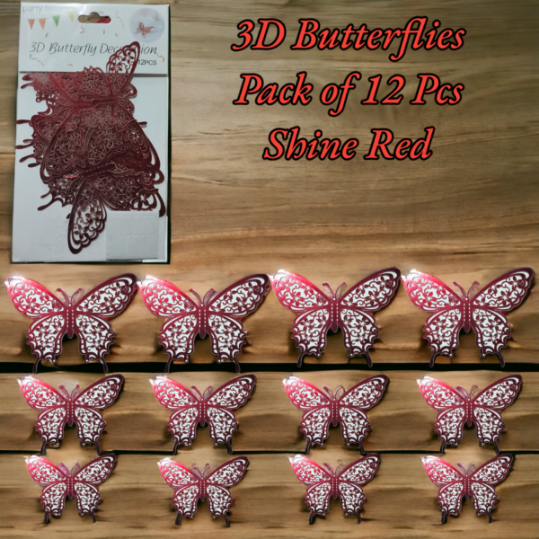 3D Butterflies Pack of 12 Pcs - Image 4