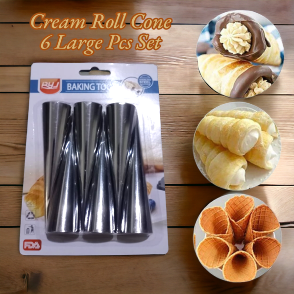 Cream Roll Cone 6 Large Pcs Set