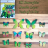 3D Butterflies Double Layer Topper Multi Green for cakes