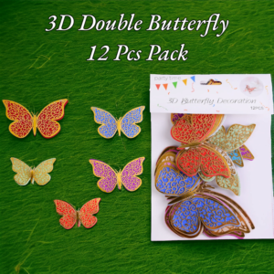 3D Double Butterfly 12 Pcs Pack