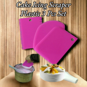 Cake Icing Scraper Plastic (3 Pcs Set)