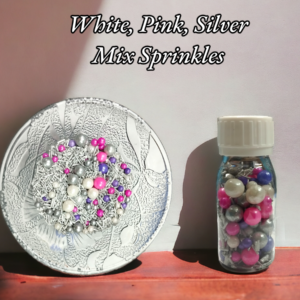 White, Pink, Silver Mix Sprinkles 30 gm Pack