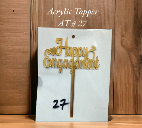 Acrylic Topper AT # 27 (Happy Engagement)