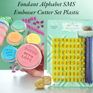 Fondant Alphabet SMS Embosser Cutter Set Plastic