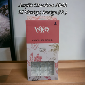 Acrylic Chocolate Mold 21 Cavity ( Design # 1 )