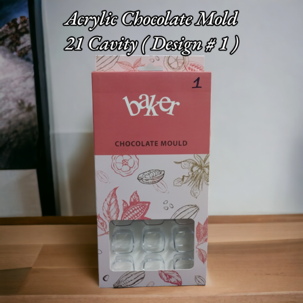 Acrylic Chocolate Mold 21 Cavity ( Design # 1 )
