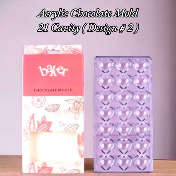 Acrylic Chocolate Mold 21 Cavity ( Design # 2 )