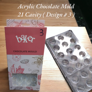Acrylic Chocolate Mold 21 Cavity ( Design # 3 )