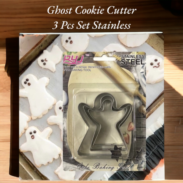 Ghost Cookie Cutter 3 Pcs Set Stainless Steel