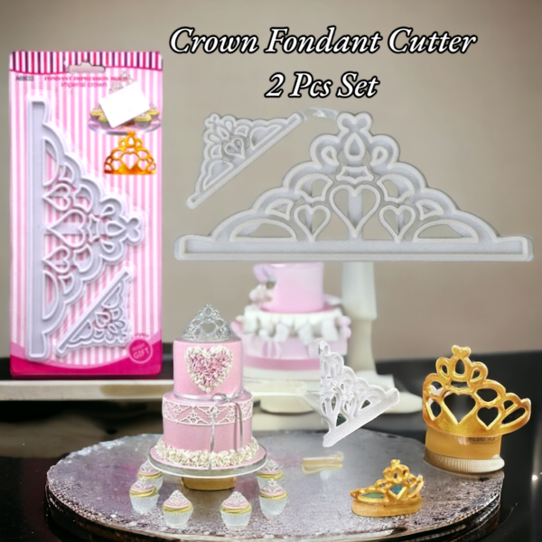 Crown Fondant Cutter 2 Pcs