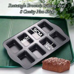 Rectangle Brownie Baking Tray 8 Cavity Non Stick