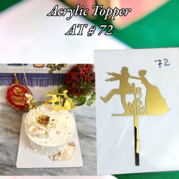 Acrylic Topper AT # 72 (Mr&Mrs)