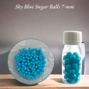 Sky Blue Sugar Balls 7 mm 30 Gm Bottle