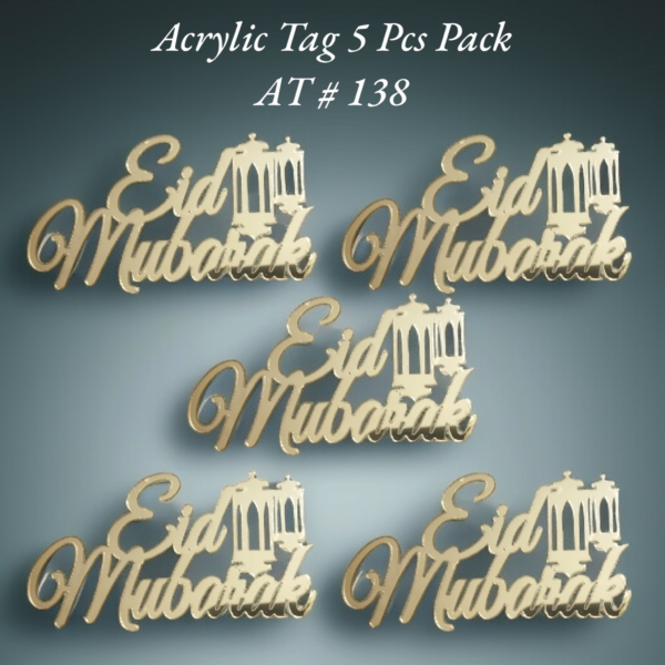 Acrylic Tag AT # 138 (Eid Mubarak) (5pcs)