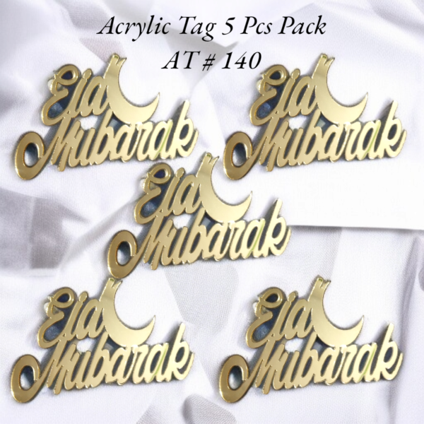 Acrylic Tag AT # 140 (Eid Mubarak) (5pcs)