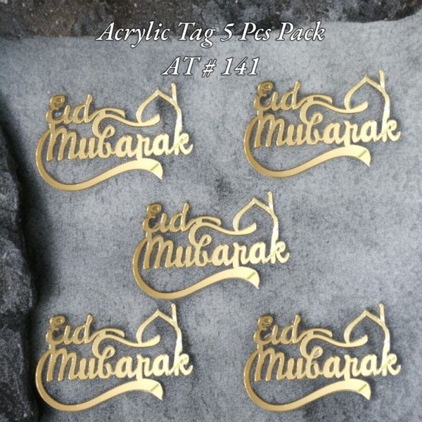 Acrylic Tag AT # 141 (Eid Mubarak) (5pcs)