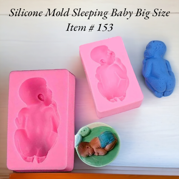 Silicone Mold Sleeping Baby Big Size Item # 153