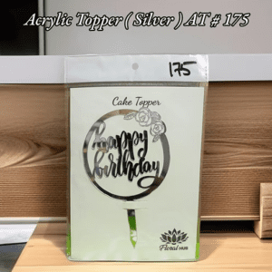 Acrylic Topper AT # 175 (Happy Birthday) (Silver)