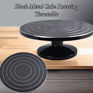 Black Metal Cake Rotating Turntable