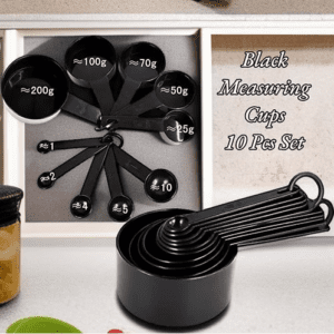 Measuring Cups 10 Pcs Pack (Black)