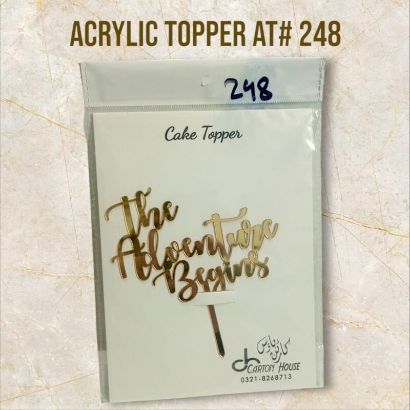 Acrylic Topper AT# 248 (The Adventure Begins)