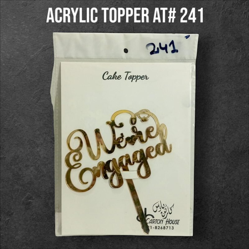 Acrylic Topper AT # 241 (We're Engaged)