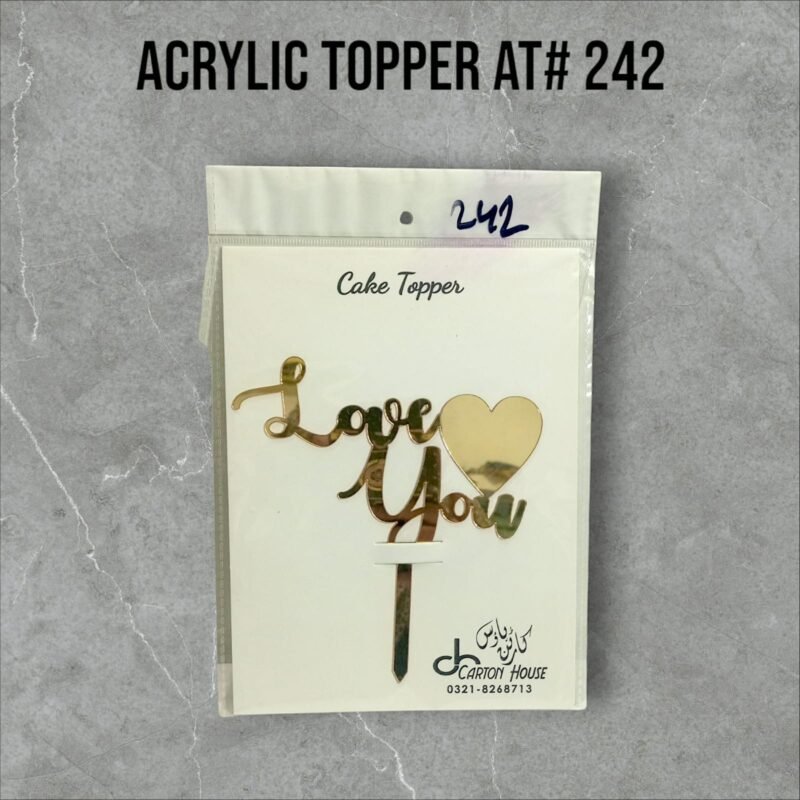 Acrylic Topper AT # 242 (Love You)
