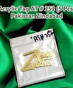 Acrylic Tag AT # 252 (4 Pcs) Pakistan Zindabad