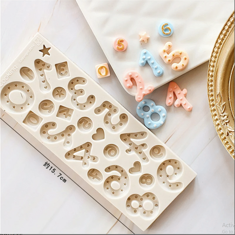 Silicone Number Mold Item # 168