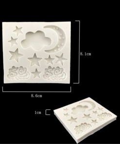 Silicone Star and Moon Mold Item # 179