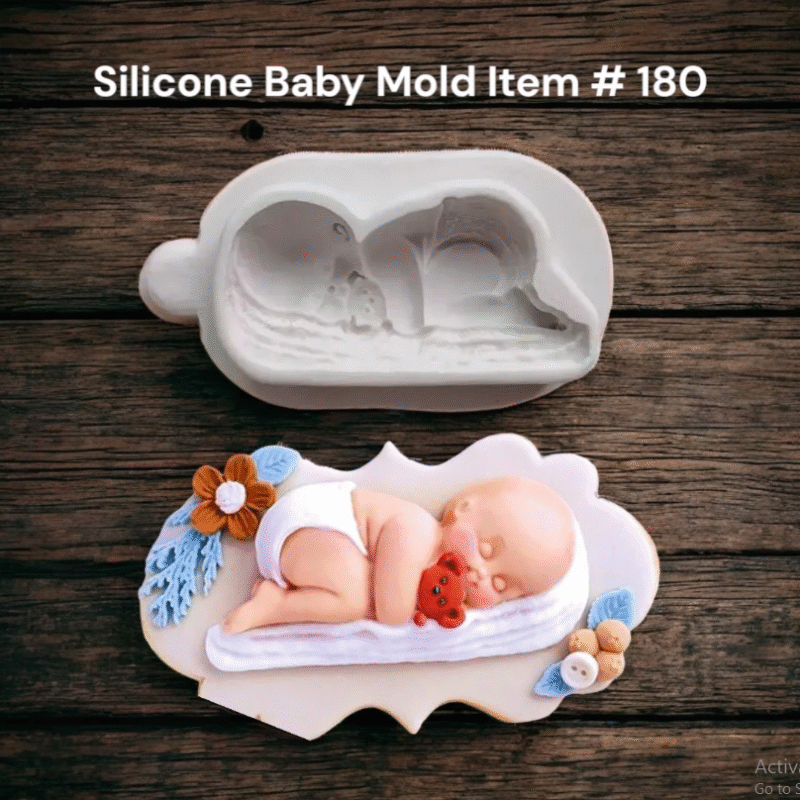 Silicone Sleeping Baby Mold Item # 180