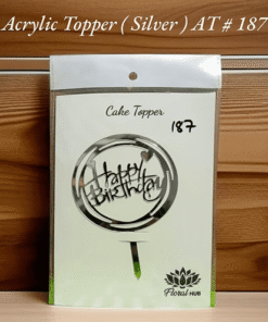 Acrylic Topper AT # 187 (Happy Birthday) (Silver)