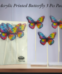 Acrylic Printed Butterfly (3pcs)