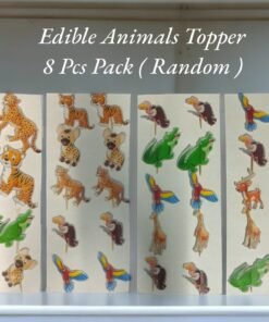 Edible Printed Animals Topper 8 Pcs Pack ( Random )