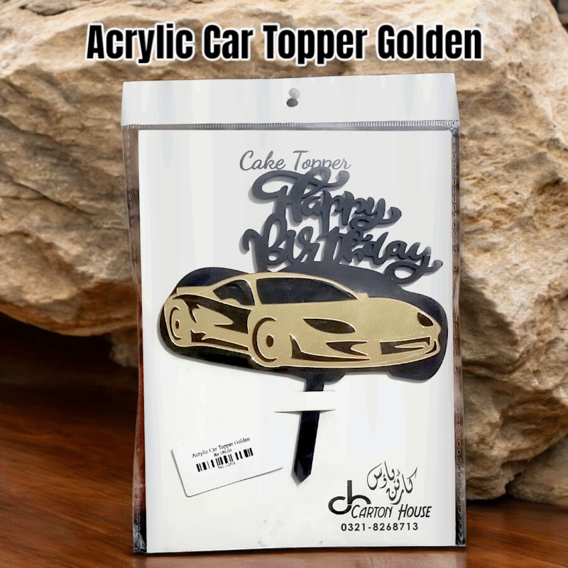 Acrylic Car Topper Golden