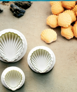 Seashell Fondant & Cookie Plunger Cutter 3 Pcs Set Plastic