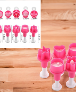 Mix Fondant Plunger Cutter 5 Pcs Set
