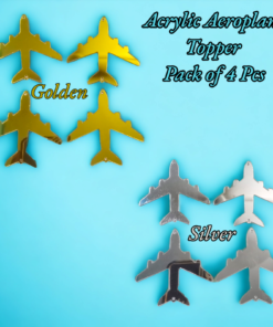 Acrylic Aeroplane Topper (Pack of 4 Pcs)