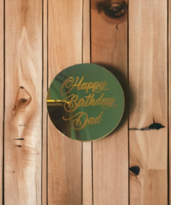 Alternative view of Acrylic Disc (Happy Birthday) (Bhai, Mom, Dad, Best Wishes)