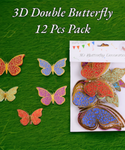 3D Double Butterfly 12 Pcs Pack