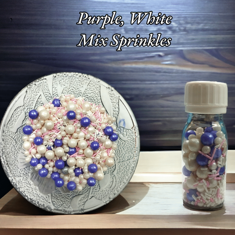 Purple White Mix Sprinkles 30 gm Pack