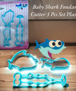 Baby Shark Fondant Cutter 3 Pcs Set Plastic
