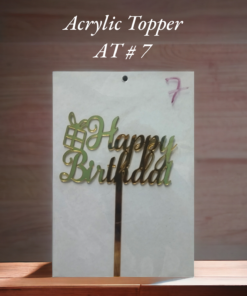 Acrylic Topper AT # 7 (Happy Birthday)