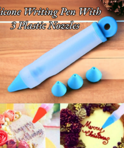 Silicone Writing Pen With 3 Plastic Nozzles