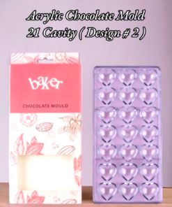 Acrylic Chocolate Mold 21 Cavity ( Design # 2 )