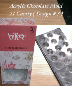 Acrylic Chocolate Mold 21 Cavity ( Design # 3 )