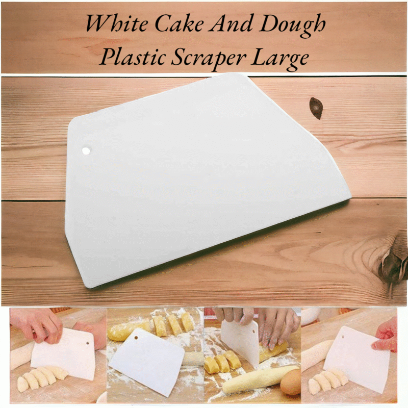 White Cake And Dough Plastic Scraper
