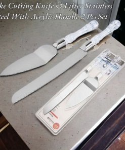 Cake Cutting Knife & Lifter Stainless Steel With Acrylic Handle 2 Pcs Set
